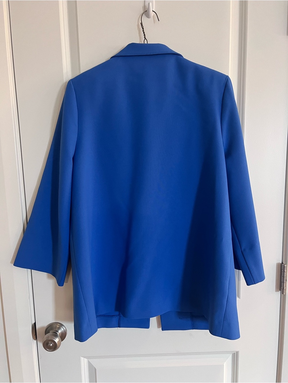 Bright Blue Women's Blazer with Notch Lapel - Picture 2 of 5